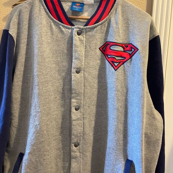 DC Comics Superman Snap Up Sweatshirt Jacket Mens XL - Picture 2 of 16